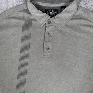 Nat Nast Polo Shirt Men's XL Gray American‎ Fit Short Sleeve Modal Pullover